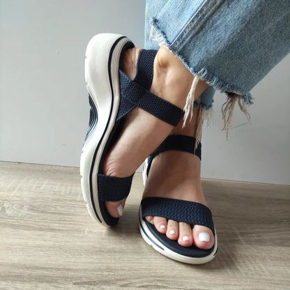 SANDALE CASUAL DAMA SKECHERS 140874 NVY