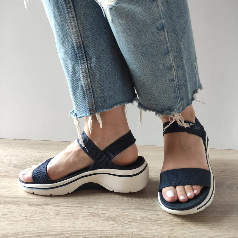 SANDALE CASUAL DAMA SKECHERS 140874 NVY - imagine 2