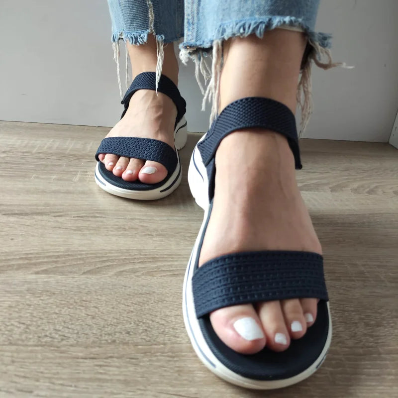 SANDALE CASUAL DAMA SKECHERS 140874 NVY