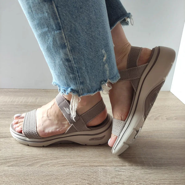 SANDALE CASUAL DAMA SKECHERS 140874 TPE - imagine 3