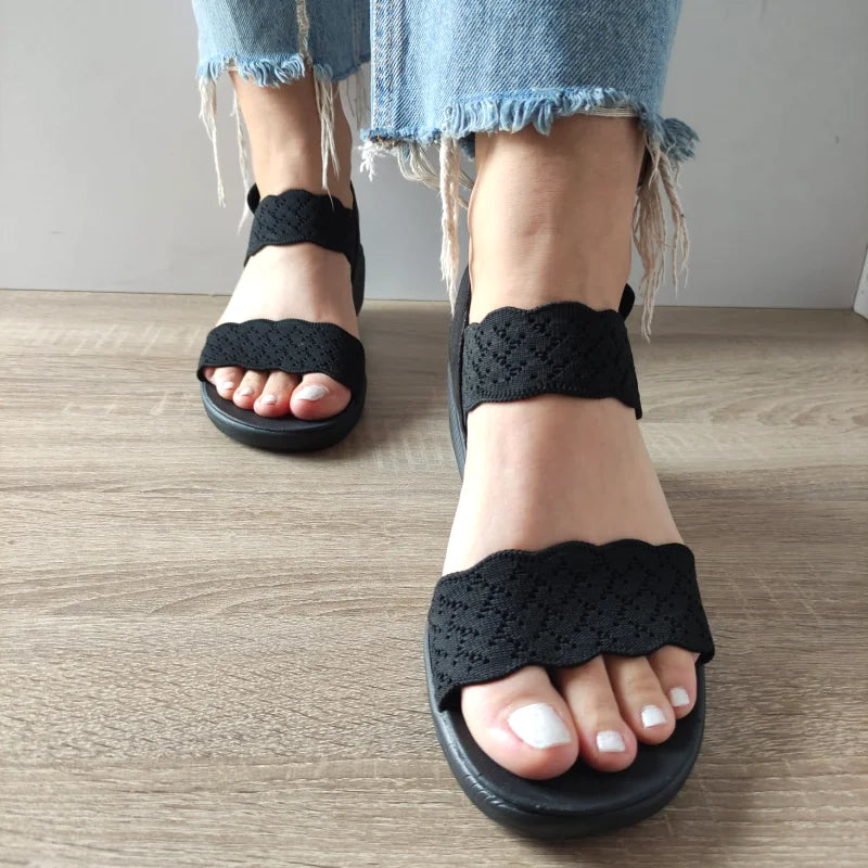 SANDALE CASUAL DAMA SKECHERS 163165 BBK