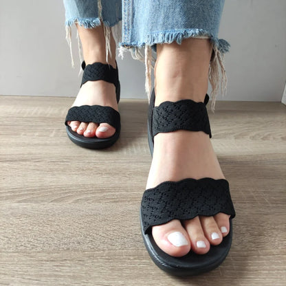 SANDALE CASUAL DAMA SKECHERS 163165 BBK