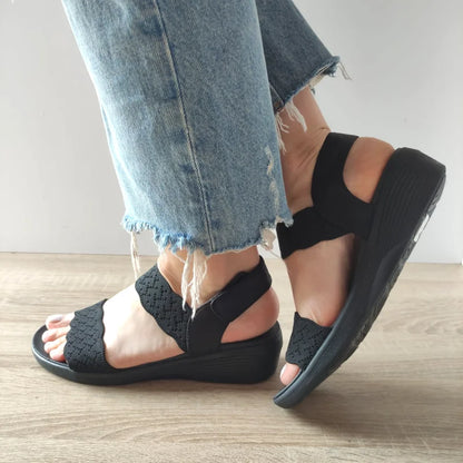 SANDALE CASUAL DAMA SKECHERS 163165 BBK