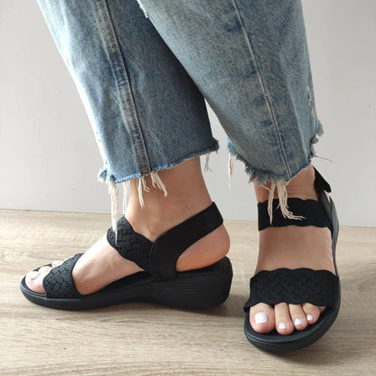 SANDALE CASUAL DAMA SKECHERS 163165 BBK