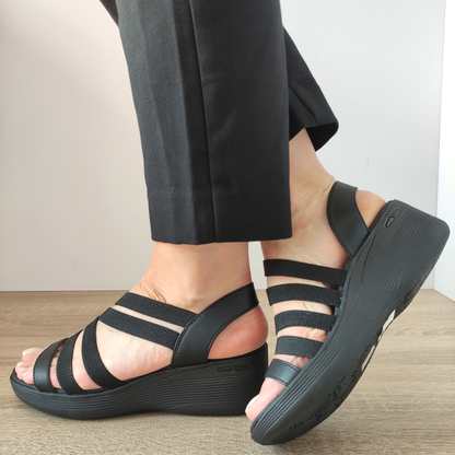 SANDALE CASUAL DAMA SKECHERS 163276 BBK