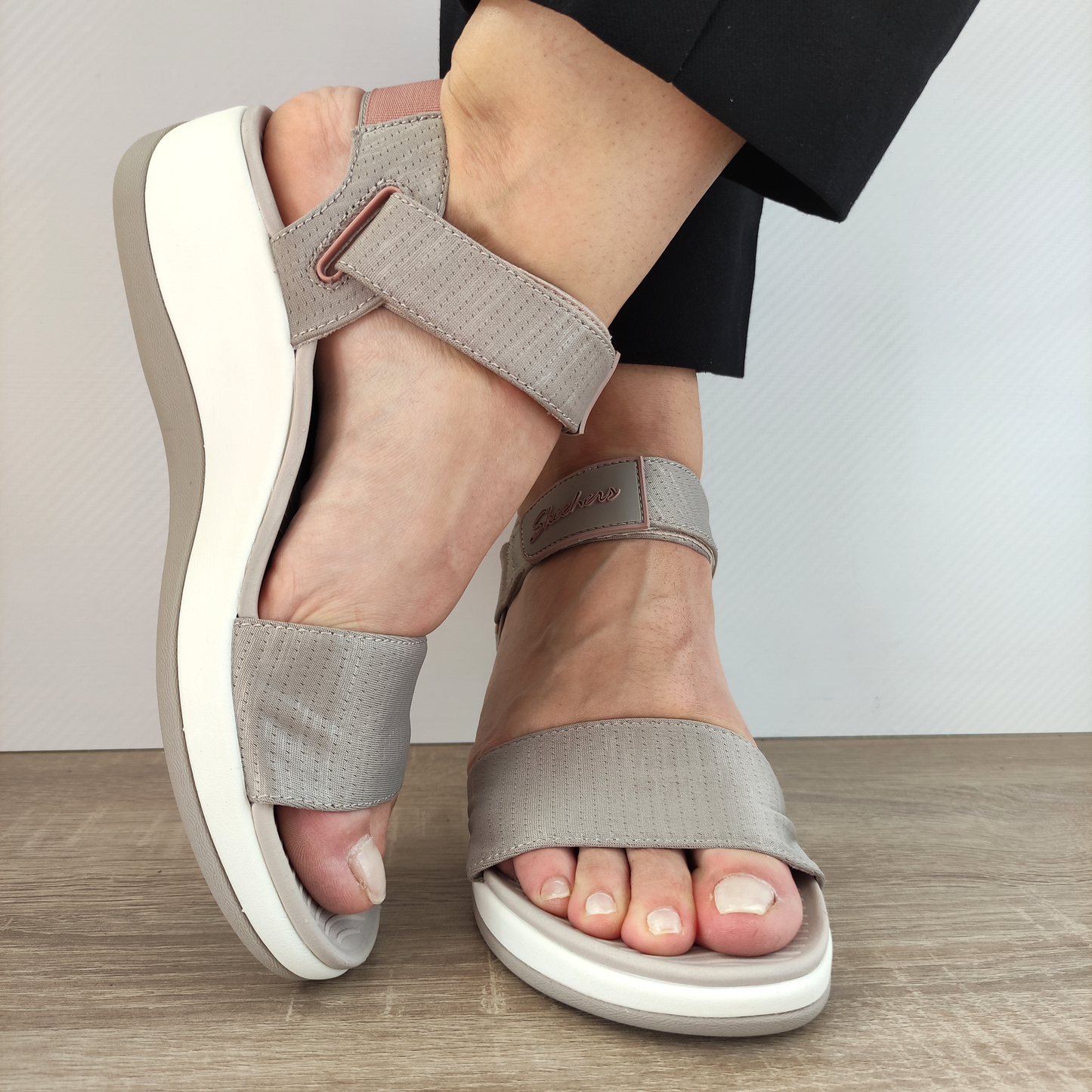 SANDALE CASUAL DAMA SKECHERS 163310 TPPK