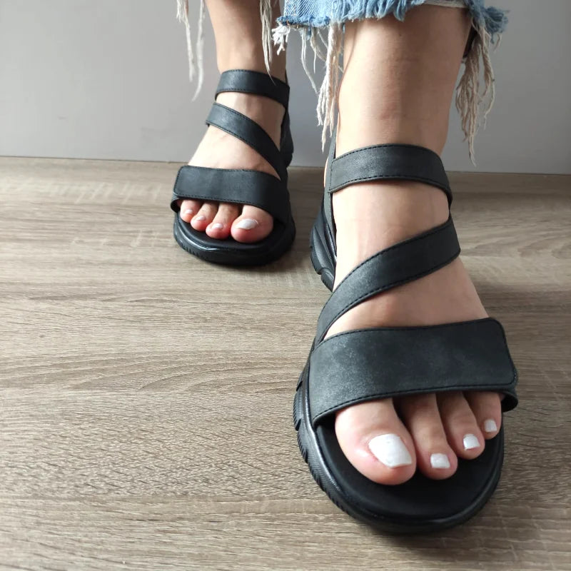 SANDALE CASUAL DAMA SKECHERS 163532 BBK