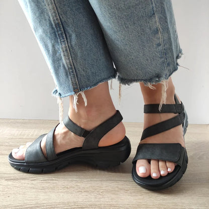 SANDALE CASUAL DAMA SKECHERS 163532 BBK