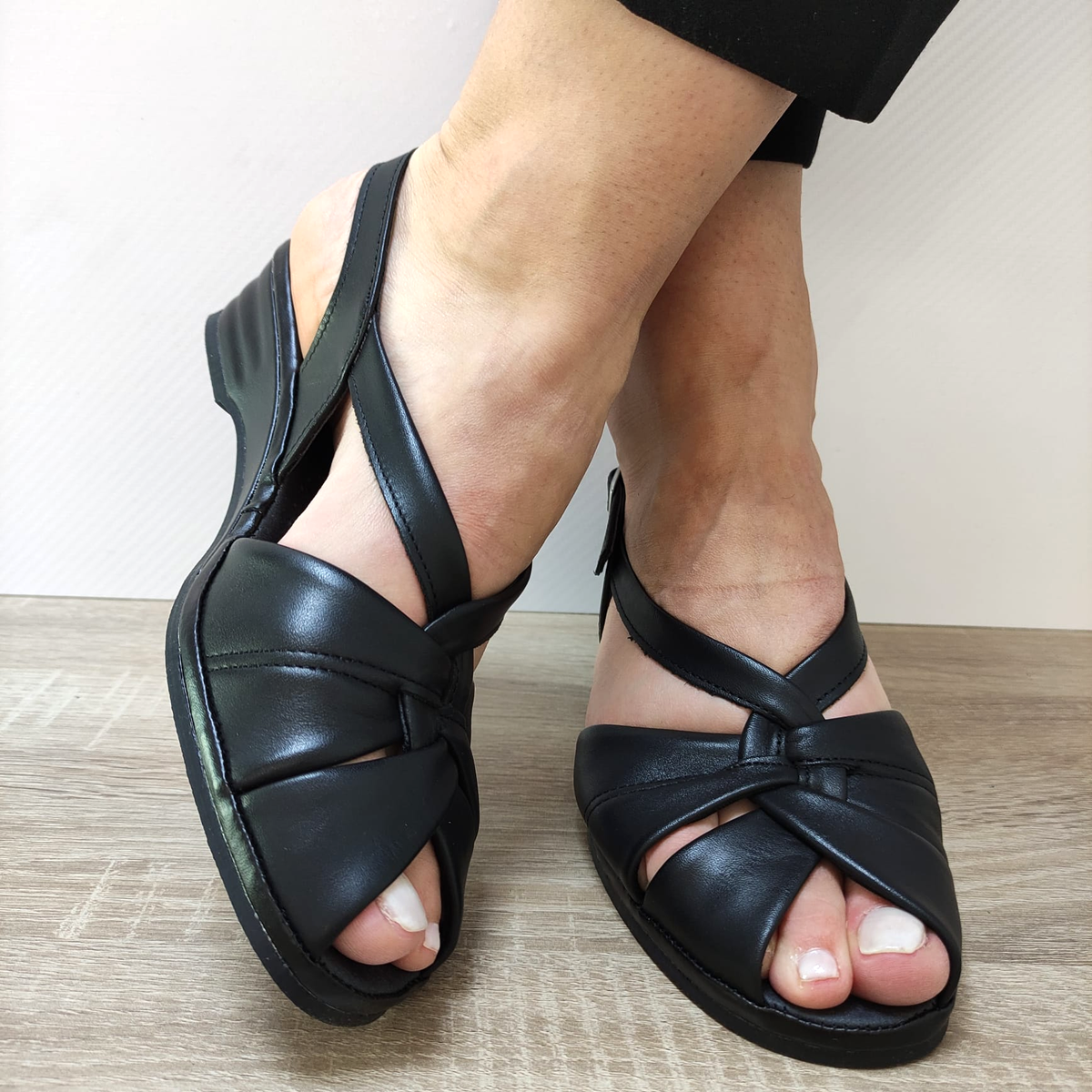 SANDALE CASUAL DAMA SUAVE 0012T NICE 01-N NEGRE - imagine 4