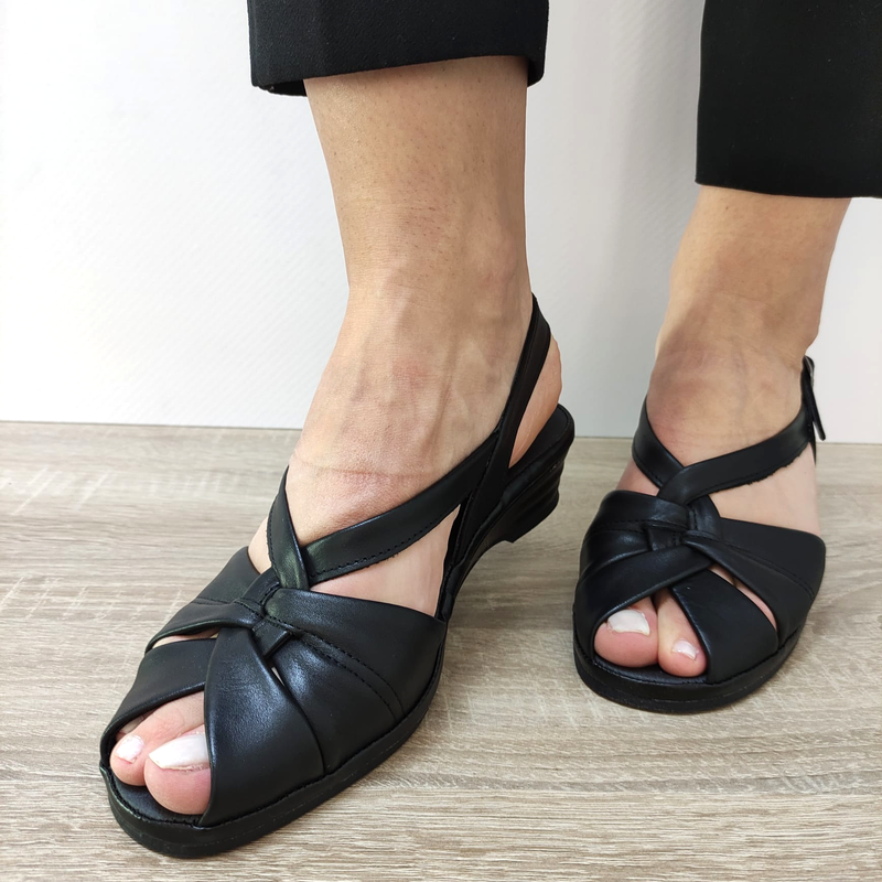 SANDALE CASUAL DAMA SUAVE 0012T NICE 01-N NEGRE - imagine 5
