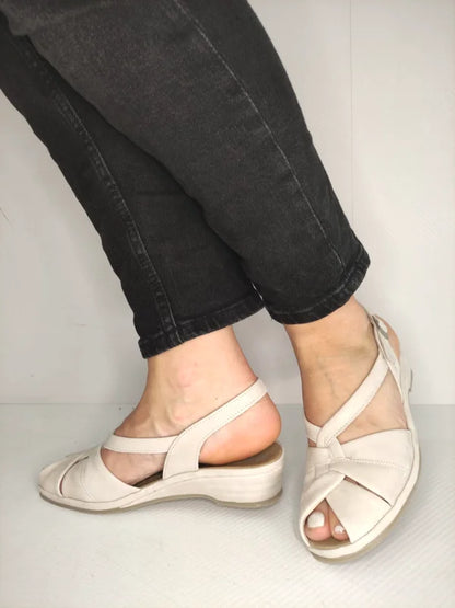 SANDALE CASUAL DAMA SUAVE 0012T NICE 52-N CREM