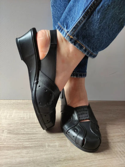 SANDALE CASUAL DAMA SUAVE 0019PT ROMA 01-N NEGRE