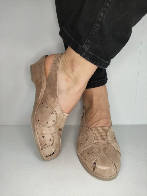 SANDALE CASUAL DAMA SUAVE 0019PT ROMA 03-N BEJ - imagine 5