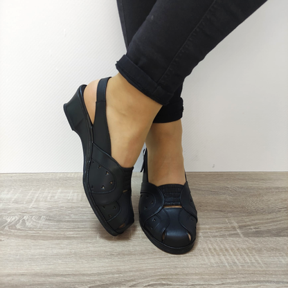 SANDALE CASUAL DAMA SUAVE 0019T 01-N NEGRE