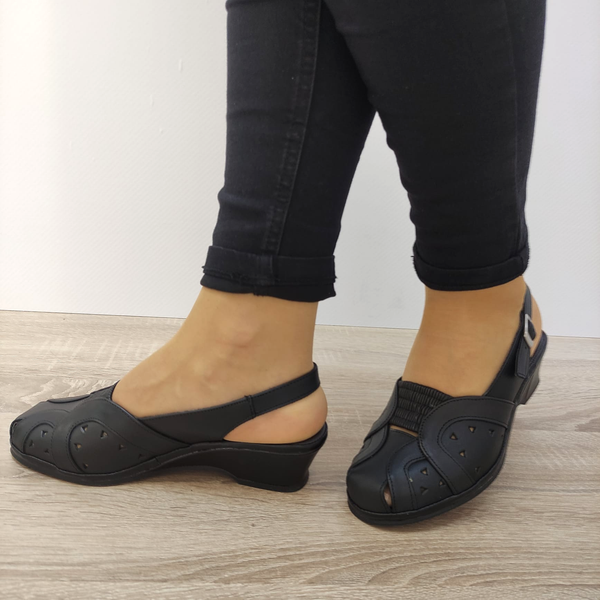 SANDALE CASUAL DAMA SUAVE 0019T 01-N NEGRE - imagine 3