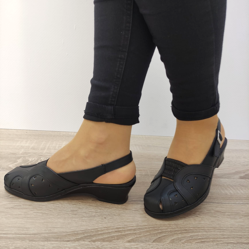 SANDALE CASUAL DAMA SUAVE 0019T 01-N NEGRE - imagine 3