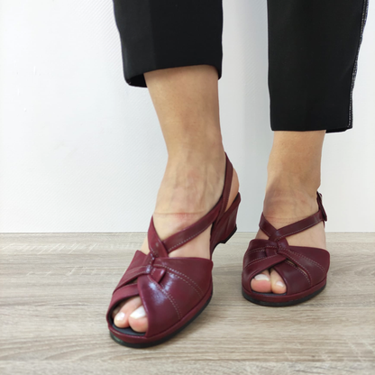SANDALE CASUAL DAMA SUAVE 0065 ROMA 23-N BORDO