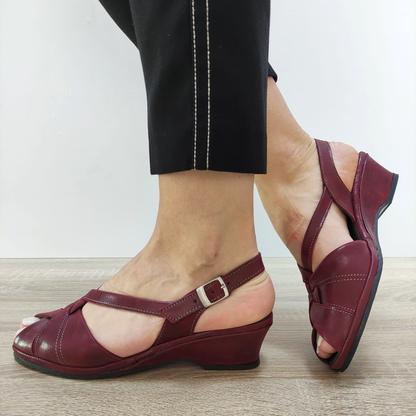 SANDALE CASUAL DAMA SUAVE 0065 ROMA 23-N BORDO