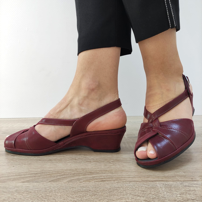 SANDALE CASUAL DAMA SUAVE 0065 ROMA 23-N BORDO