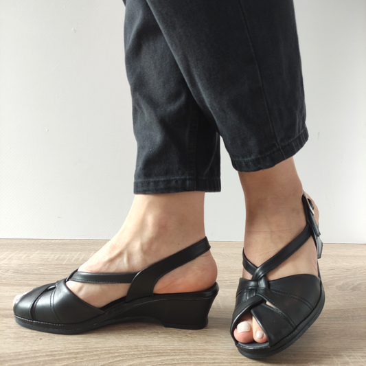 SANDALE CASUAL DAMA SUAVE 0065T 01-N NEGRE