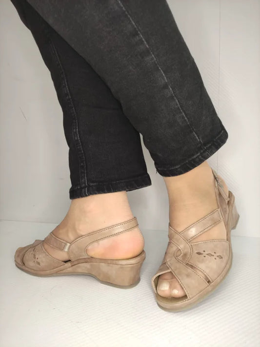 SANDALE CASUAL DAMA SUAVE 0264PT ROMA 03-N BEJ