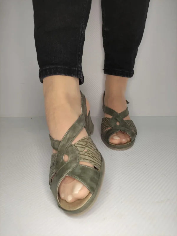 SANDALE CASUAL DAMA SUAVE 0264PT ROMA 40-N KAKI - imagine 4