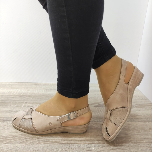 SANDALE CASUAL DAMA SUAVE 0280 NICE 03-N BEJ