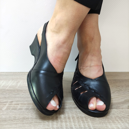 SANDALE CASUAL DAMA SUAVE 0290 ROMA 01-N NEGRE