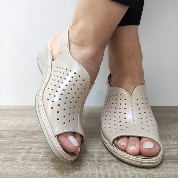 SANDALE CASUAL DAMA SUAVE 0957PT PARIS 03-N BEJ - imagine 4