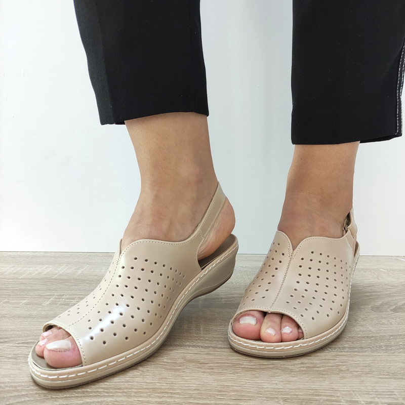 SANDALE CASUAL DAMA SUAVE 0957PT PARIS 03-N BEJ - imagine 5