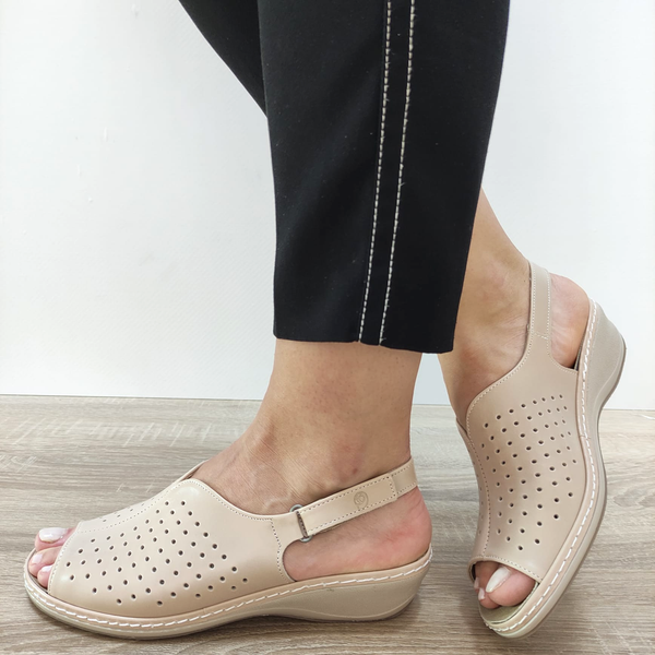 SANDALE CASUAL DAMA SUAVE 0957PT PARIS 03-N BEJ - imagine 2
