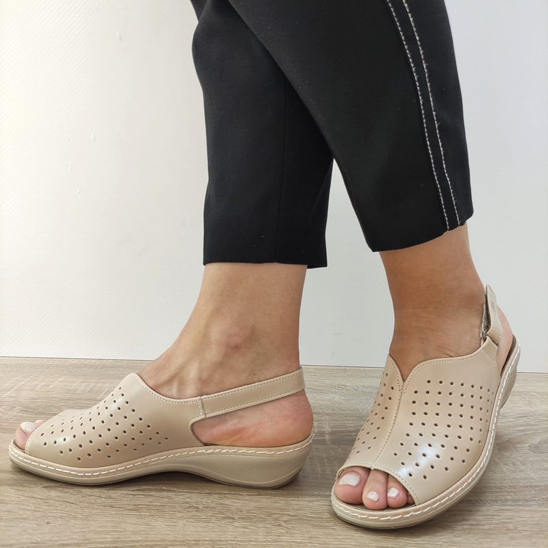 SANDALE CASUAL DAMA SUAVE 0957PT PARIS 03-N BEJ - imagine 3