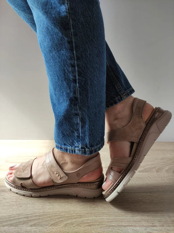 SANDALE CASUAL DAMA SUAVE 12500VT MOSTAR 03-N BEJ - imagine 4
