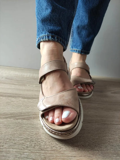 SANDALE CASUAL DAMA SUAVE 12501VT MOSTAR 03-N BEJ