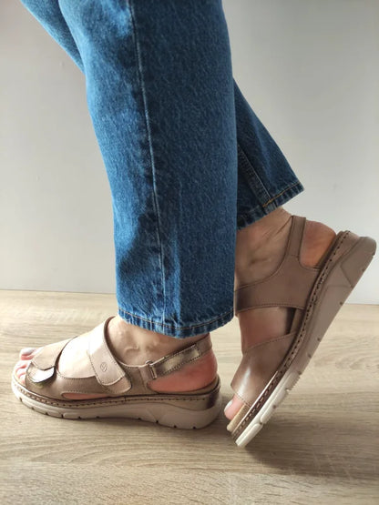 SANDALE CASUAL DAMA SUAVE 12501VT MOSTAR 03-N BEJ