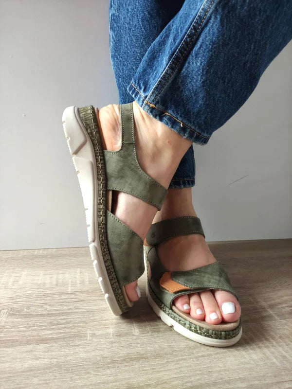 SANDALE CASUAL DAMA SUAVE 12501VT MOSTAR 40-N KAKI CU CAMEL