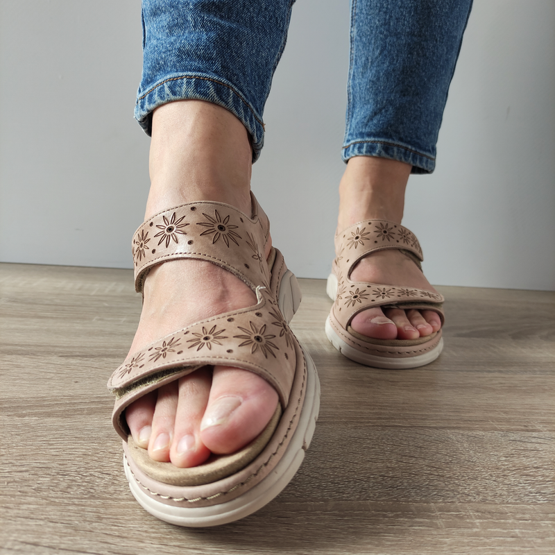 SANDALE CASUAL DAMA SUAVE 12512G 03-N BEJ - imagine 3