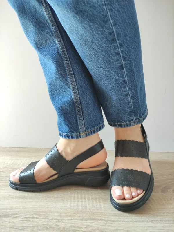 SANDALE CASUAL DAMA SUAVE 12514GT MOSTAR 01-N NEGRE - imagine 2
