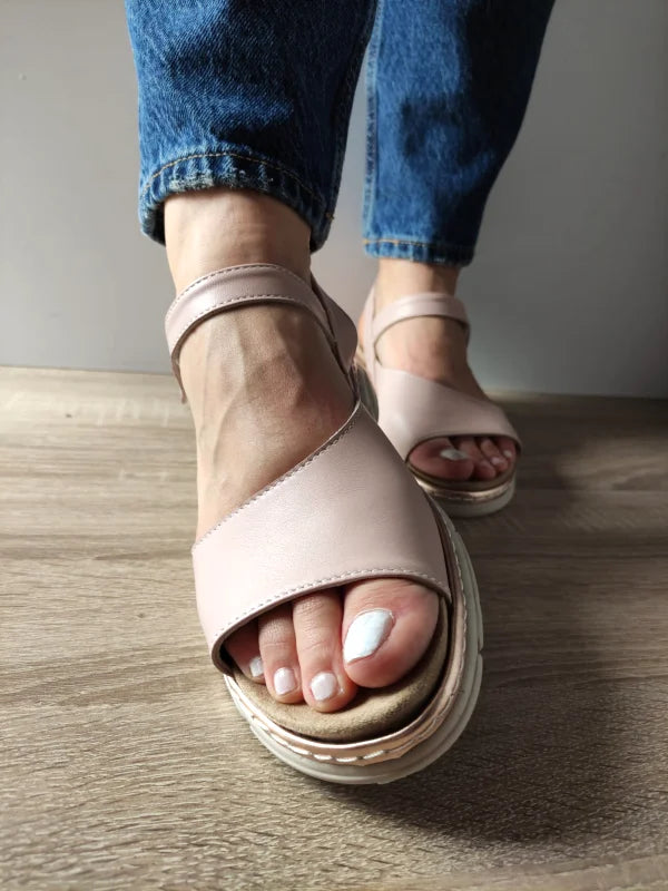 SANDALE CASUAL DAMA SUAVE 12528VT MOSTAR C5-N ROZ NUDE - imagine 5