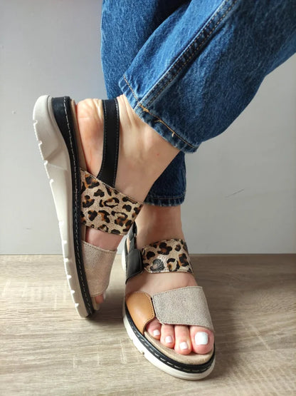 SANDALE CASUAL DAMA SUAVE 12535T MOSTAR 45-N NEGRE PLUS COMB