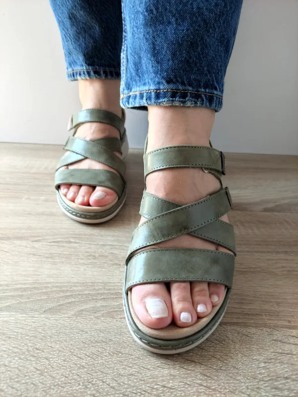 SANDALE CASUAL DAMA SUAVE 18000T AZORES 40-N KAKI - imagine 3