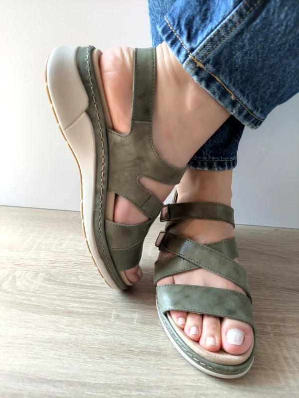 SANDALE CASUAL DAMA SUAVE 18000T AZORES 40-N KAKI - imagine 4