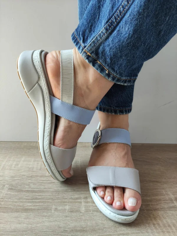 SANDALE CASUAL DAMA SUAVE 18004AT AZORES H1-N GRI + BLEU