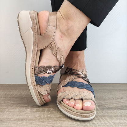 SANDALE CASUAL DAMA SUAVE 18005AT AZORES 97-N BEJ + COLOR
