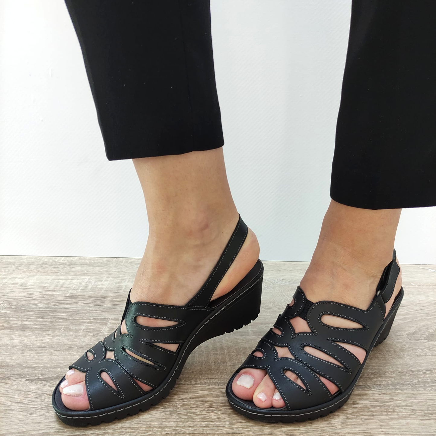 SANDALE CASUAL DAMA SUAVE 5820T ALICANTE 01-N NEGRE