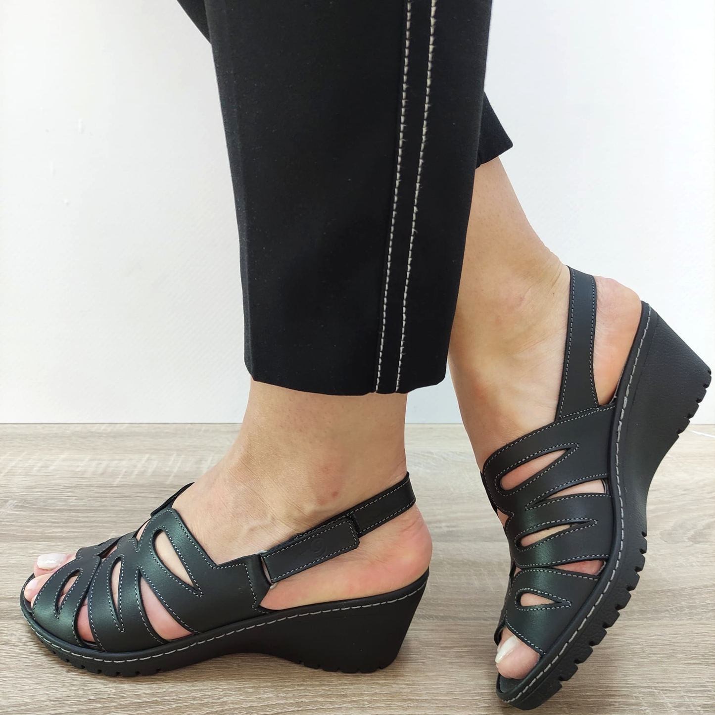 SANDALE CASUAL DAMA SUAVE 5820T ALICANTE 01-N NEGRE