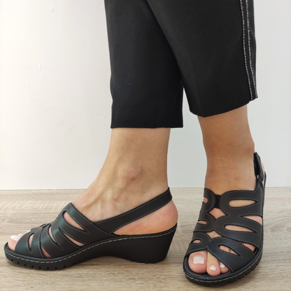 SANDALE CASUAL DAMA SUAVE 5820T ALICANTE 01-N NEGRE