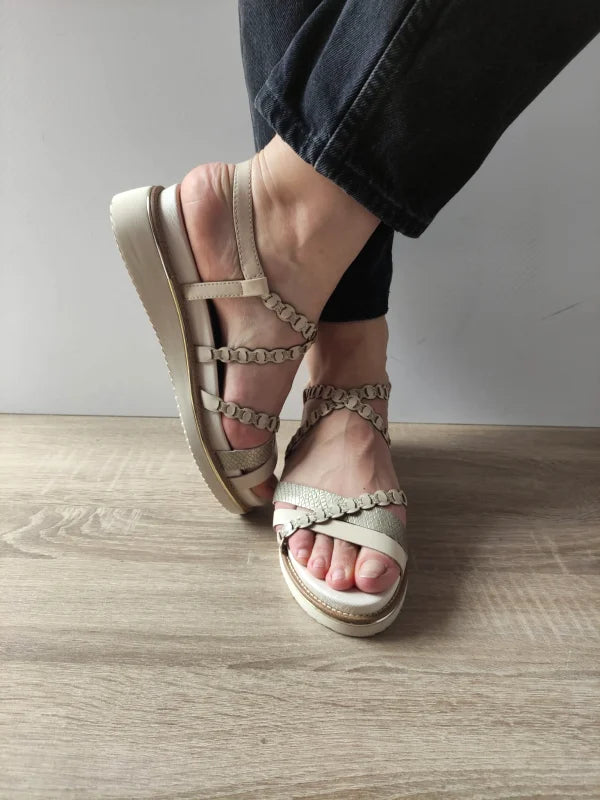 SANDALE CASUAL DAMA TAMARIS 28207-44 BEJ IVORY - imagine 4