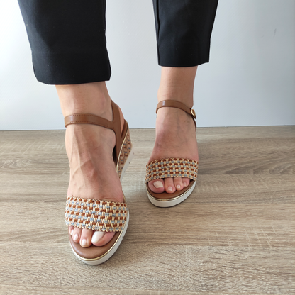 SANDALE CASUAL DAMA TAMARIS 28371-42 CONIAC + COMB