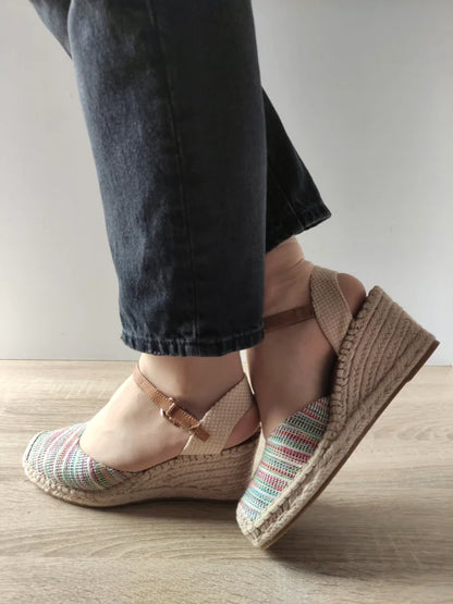 SANDALE CASUAL DAMA TAMARIS 29610-42 BEJ CU MULTICOLOR
